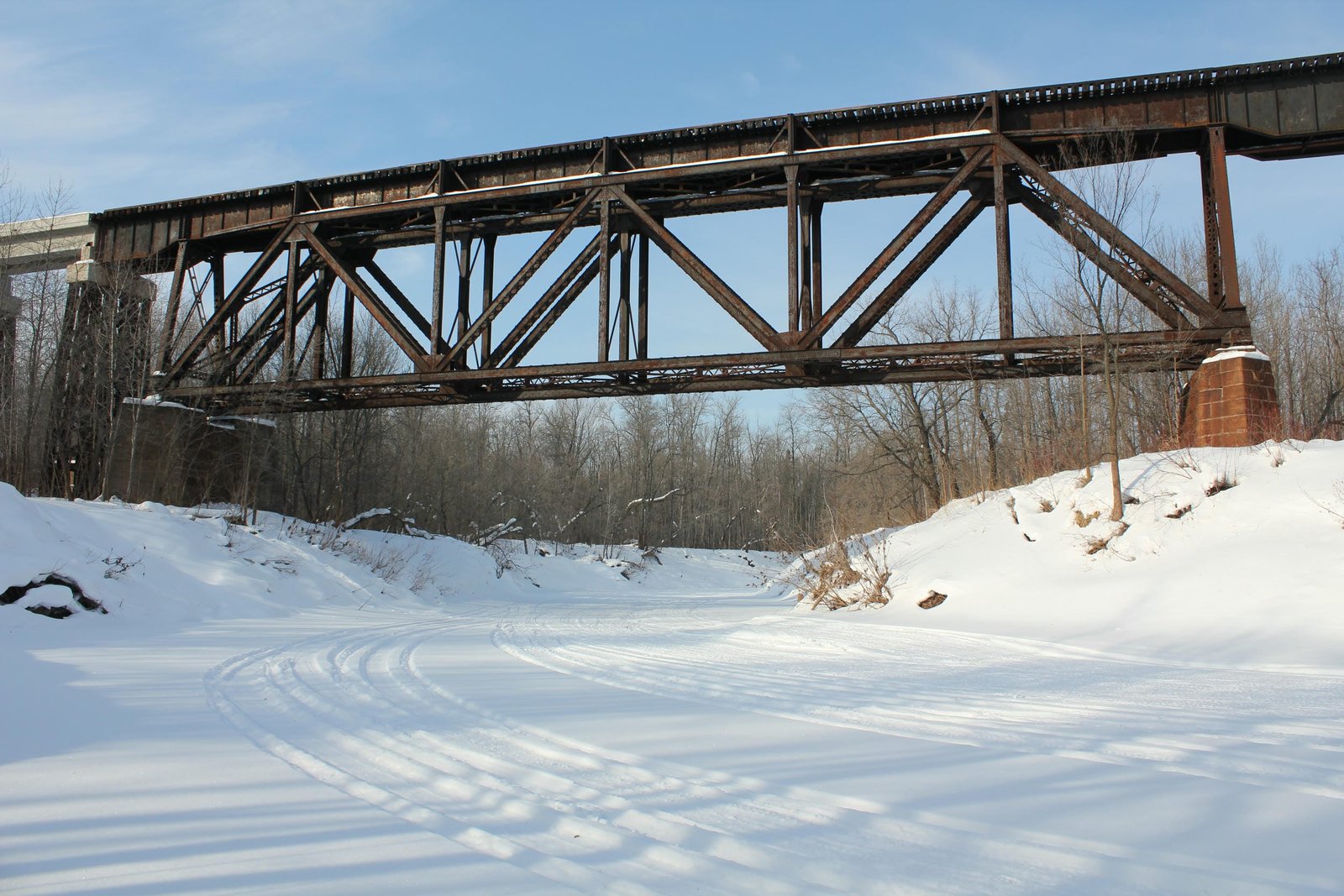 Deck truss span